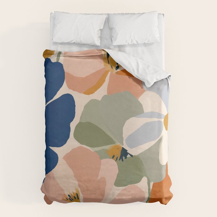 Soft Abstract Floral Garden I Duvet Cover Gallery Image 1