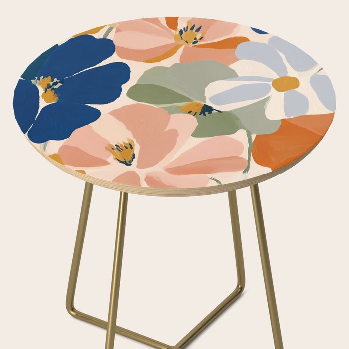 Soft Abstract Floral Garden I Side Table Gallery Image 2