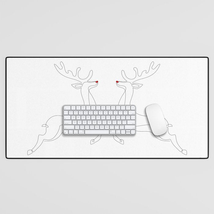Red Nose Reindeer Desk Mat Gallery Image 1
