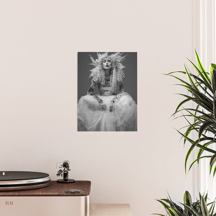 Goldilocks and the three makeup artists female fashion & glamour beautiful blond curls black and white photography - photograph - photographs Poster Gallery Image 2