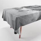 Goldilocks and the three makeup artists female fashion & glamour beautiful blond curls black and white photography - photograph - photographs Tablecloth Gallery Image 1