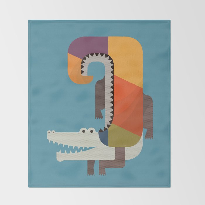 Crocodile Throw Blanket Gallery Image 2