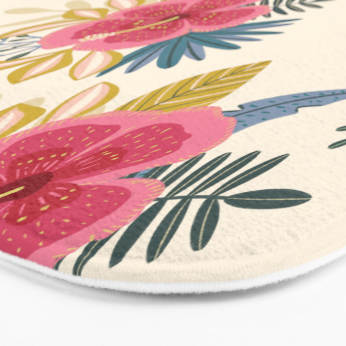 Tropical Floral Bath Mat Gallery Image 3