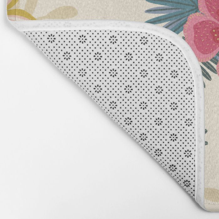 Tropical Floral Bath Mat Gallery Image 2