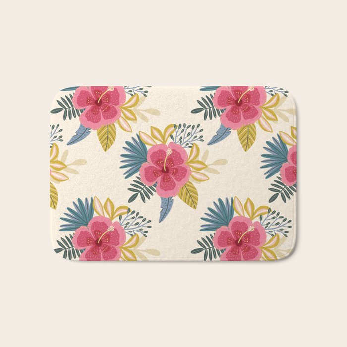Tropical Floral Bath Mat Gallery Image 1