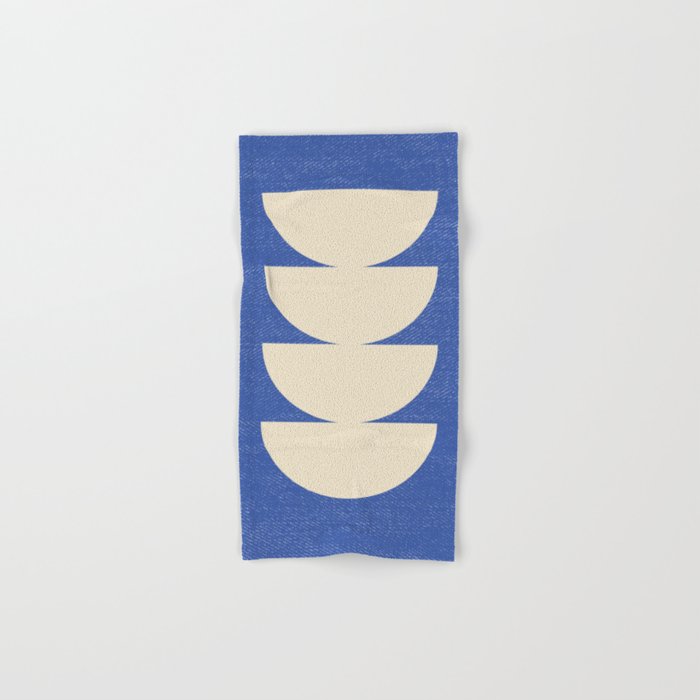 Half Circle 3 - Blue Texture Bath Towel Gallery Image 1