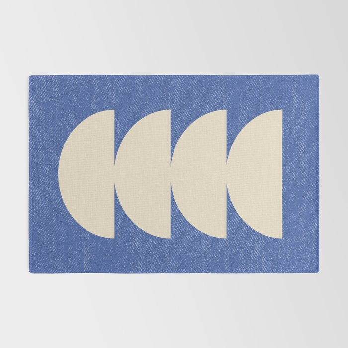 Half Circle 3 - Blue Texture Rug Gallery Image 2