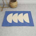Half Circle 3 - Blue Texture Rug Gallery Image 1
