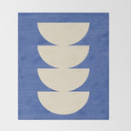 Half Circle 3 - Blue Texture Throw Blanket Gallery Image 2