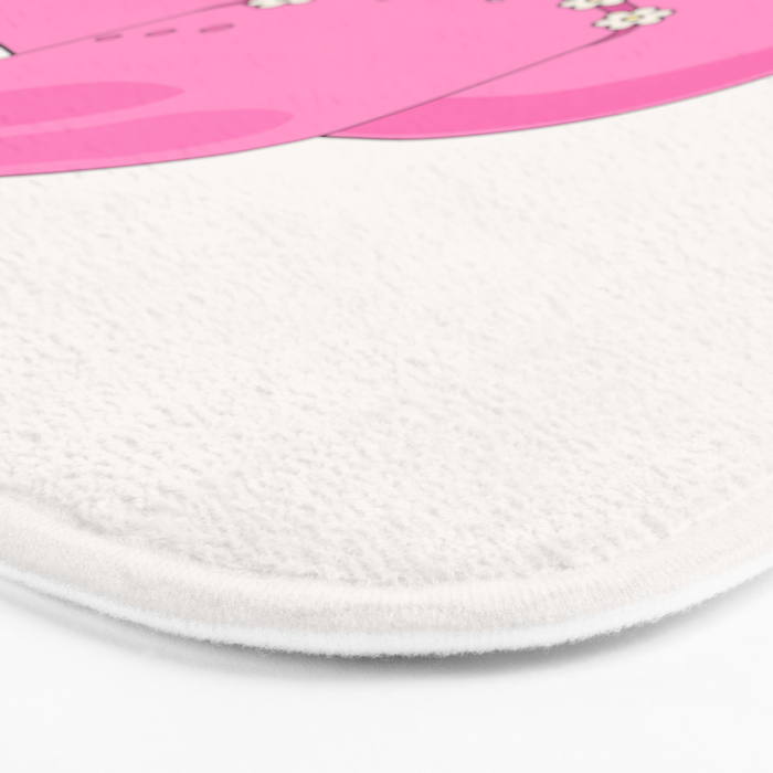 Cowboy Hat Print Pink Preppy Decor Aesthetic Bath Mat Gallery Image 3