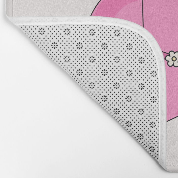 Cowboy Hat Print Pink Preppy Decor Aesthetic Bath Mat Gallery Image 2