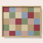 Bold Vintage Checks Pattern - Large XXI Serving Tray Gallery Image 1