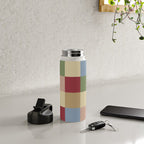 Bold Vintage Checks Pattern - Large XXI Water Bottle Gallery Image 4