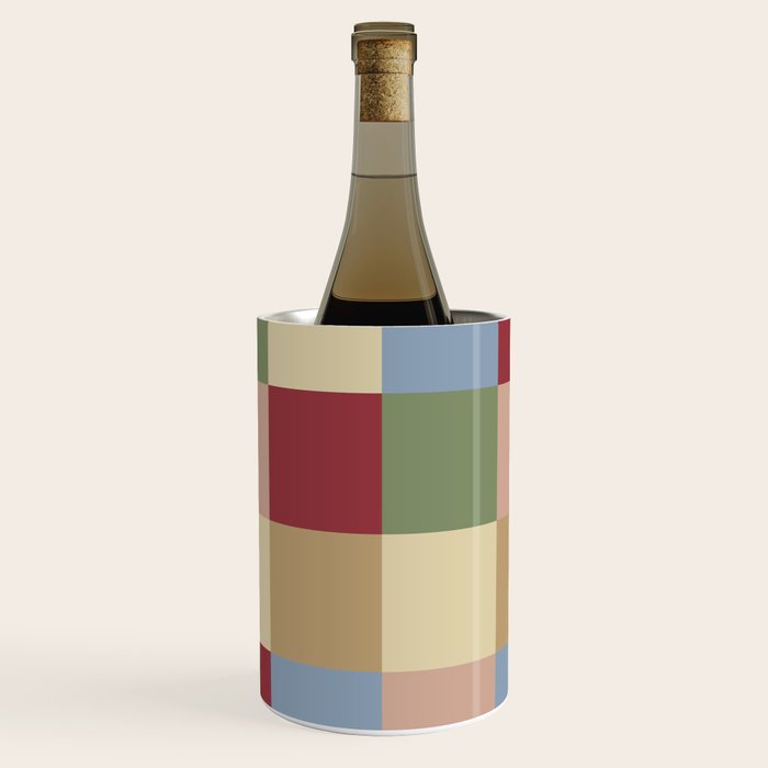 Bold Vintage Checks Pattern - Large XXI Wine Chiller Gallery Image 1