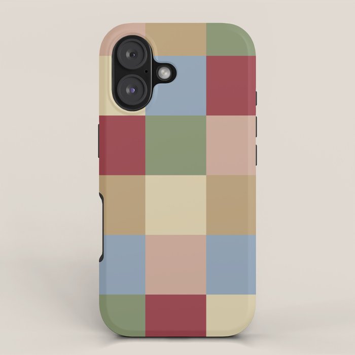 Bold Vintage Checks Pattern - Large XXI iPhone Case Gallery Image 1