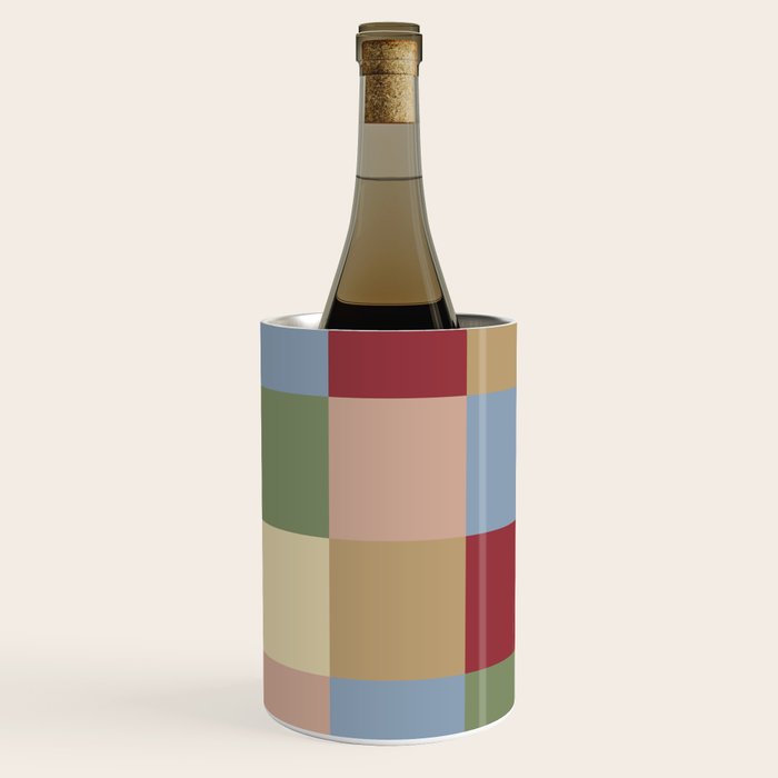 Bold Vintage Checks Pattern - Large XXI Wine Chiller Gallery Image 3