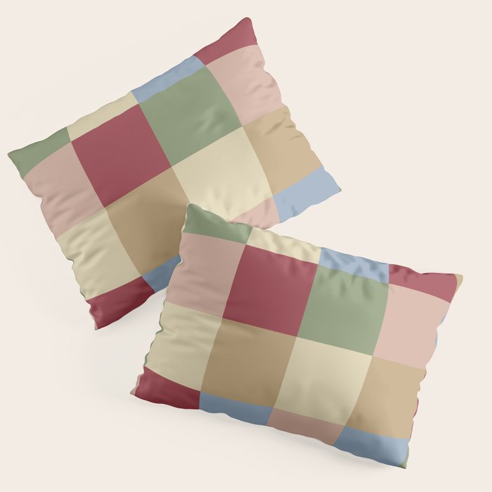 Bold Vintage Checks Pattern - Large XXI Pillow Sham Gallery Image 3