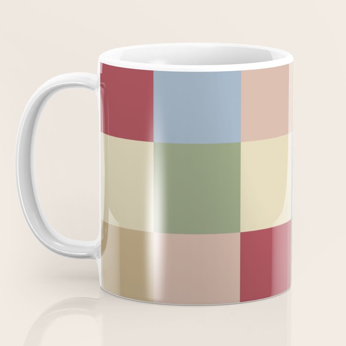Bold Vintage Checks Pattern - Large XXI Coffee Mug Gallery Image 3