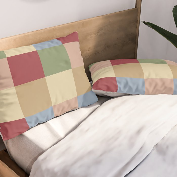 Bold Vintage Checks Pattern - Large XXI Pillow Sham Gallery Image 2