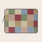 Bold Vintage Checks Pattern - Large XXI Laptop Sleeve Gallery Image 1