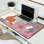 Monarch Butterfly and Wildflowers - Cream Desk Mat Gallery Image 2