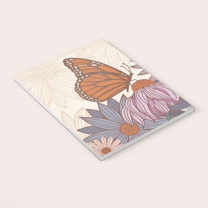Monarch Butterfly and Wildflowers - Cream Notebook Gallery Image 3