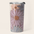 Monarch Butterfly and Wildflowers - Cream Travel Mug Gallery Image 2