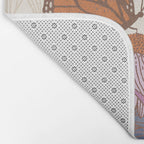 Monarch Butterfly and Wildflowers - Cream Bath Mat Gallery Image 2