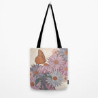 Monarch Butterfly and Wildflowers - Cream Tote Bag Gallery Image 2