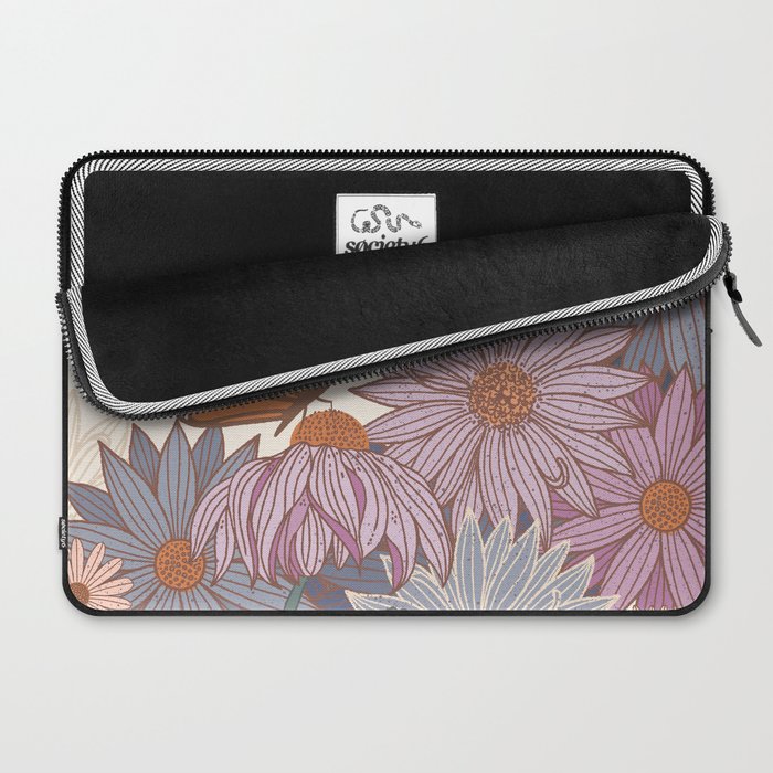 Monarch Butterfly and Wildflowers - Cream Laptop Sleeve Gallery Image 2