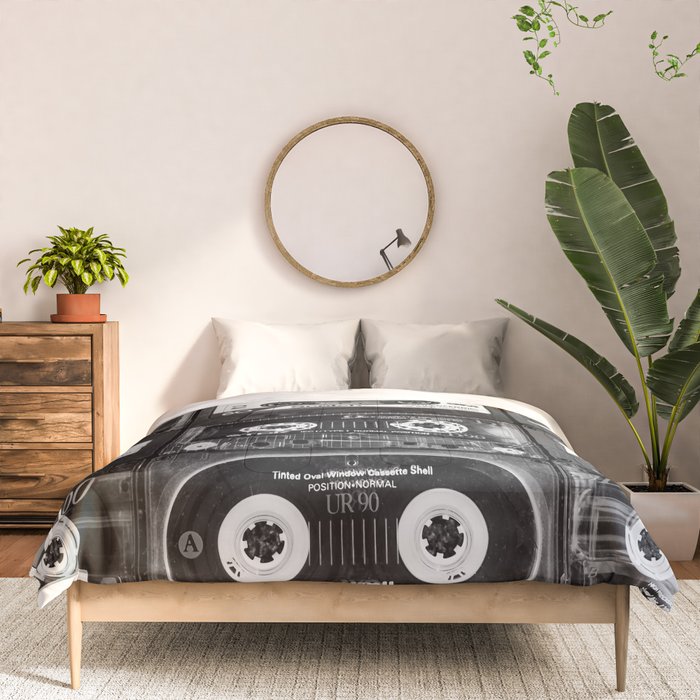 Something Nostalgic - black and white #decor #society6 #buyart Comforter Gallery Image 3