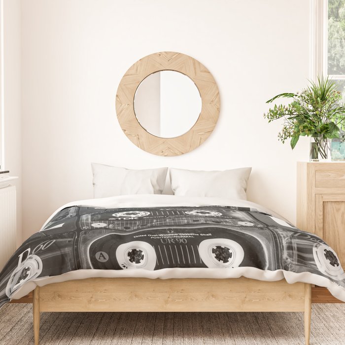 Something Nostalgic - black and white #decor #society6 #buyart Duvet Cover Gallery Image 3