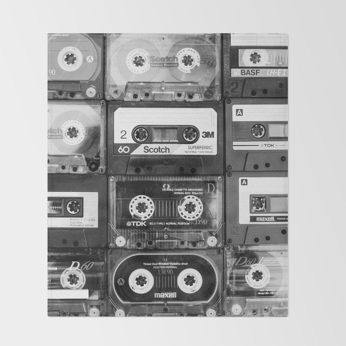 Something Nostalgic - black and white #decor #society6 #buyart Throw Blanket Gallery Image 2