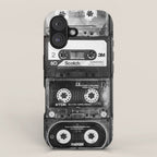 Something Nostalgic - black and white #decor #society6 #buyart iPhone Case Gallery Image 1