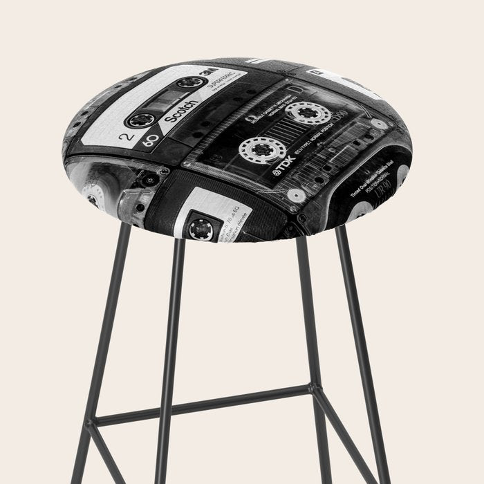 Something Nostalgic - black and white #decor #society6 #buyart Stool Gallery Image 2