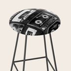 Something Nostalgic - black and white #decor #society6 #buyart Stool Gallery Image 2