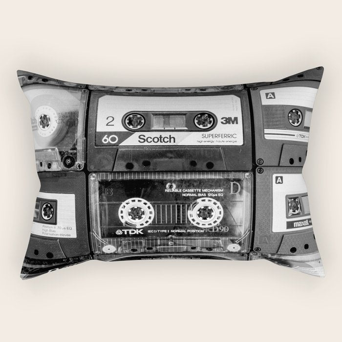 Something Nostalgic - black and white #decor #society6 #buyart Rectangular Pillow Gallery Image 1