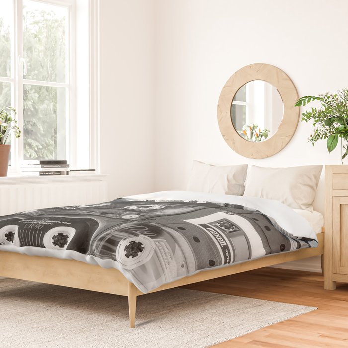 Something Nostalgic - black and white #decor #society6 #buyart Duvet Cover Gallery Image 2