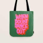 Dance It Out Pink And Green Tote Bag Gallery Image 1