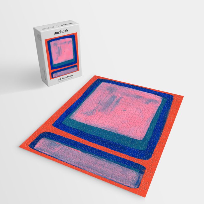 Double Blue Pink Colourfield  Jigsaw Puzzle Gallery Image 2