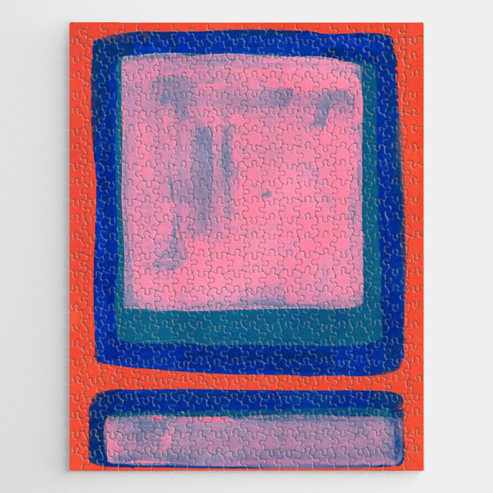 Double Blue Pink Colourfield  Jigsaw Puzzle Gallery Image 1