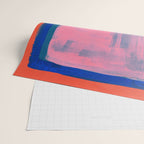 Double Blue Pink Colourfield  Wrapping Paper Gallery Image 2