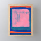 Double Blue Pink Colourfield  Mini Art Print Gallery Image 1