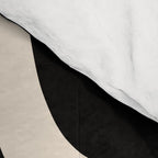 Palm Springs - Midcentury Modern Abstract Pattern in Black and Almond Cream  Comforter Gallery Image 4