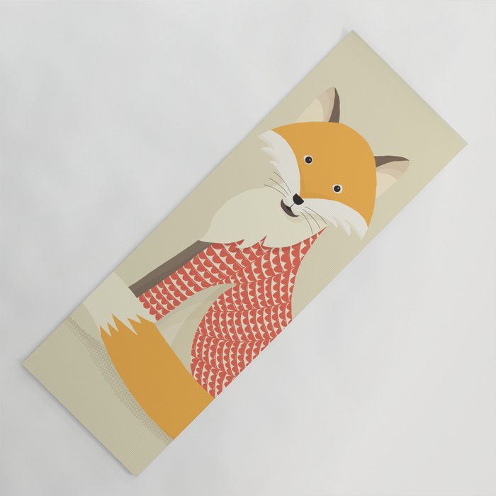Whimsical Red Fox Yoga Mat Gallery Image 1