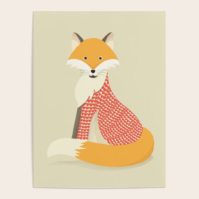 Whimsical Red Fox Poster Gallery Image 1