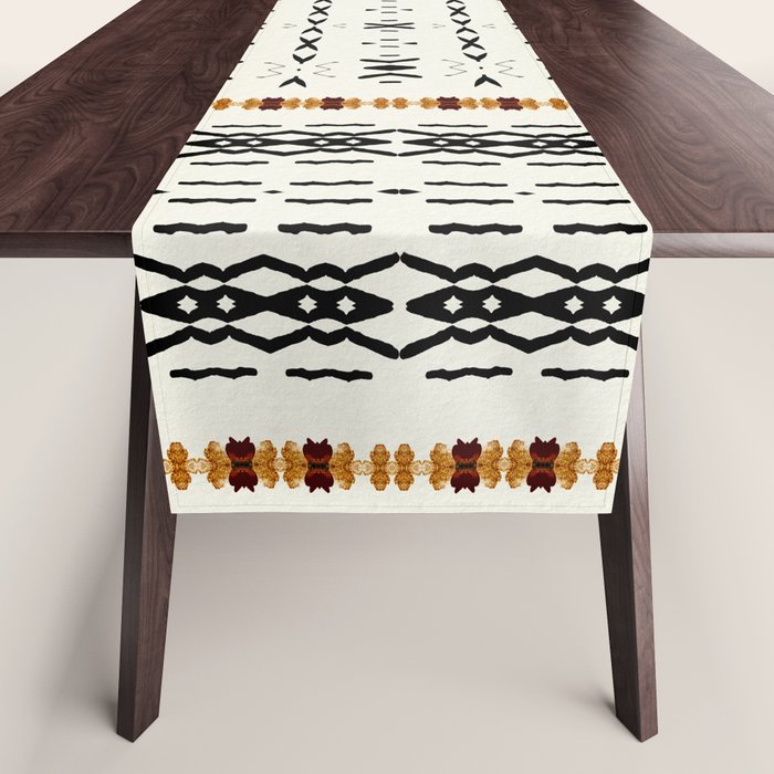 Mudcloth Tribal Neutral 02 Table Runner Gallery Image 1