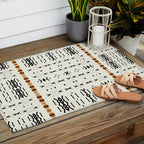 Mudcloth Tribal Neutral 02 Outdoor Rug Gallery Image 2