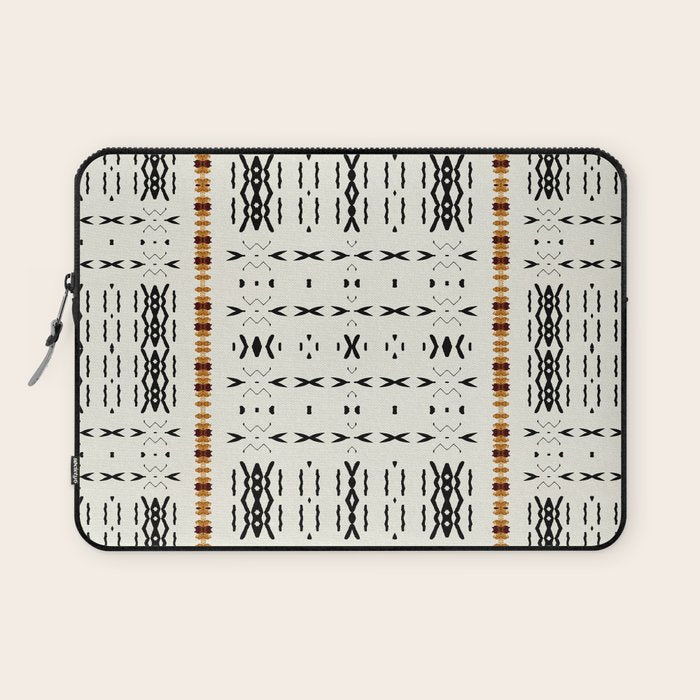 Mudcloth Tribal Neutral 02 Laptop Sleeve Gallery Image 1