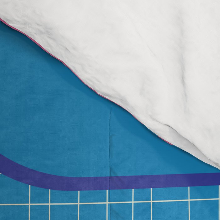 Retro Flower Patch Colorful Flowers on Blue Comforter Gallery Image 4